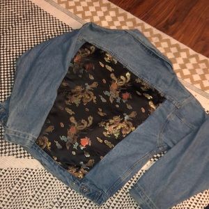 Carmar brocade denim jacket